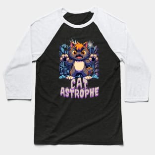 Cat astrophe in the city Baseball T-Shirt